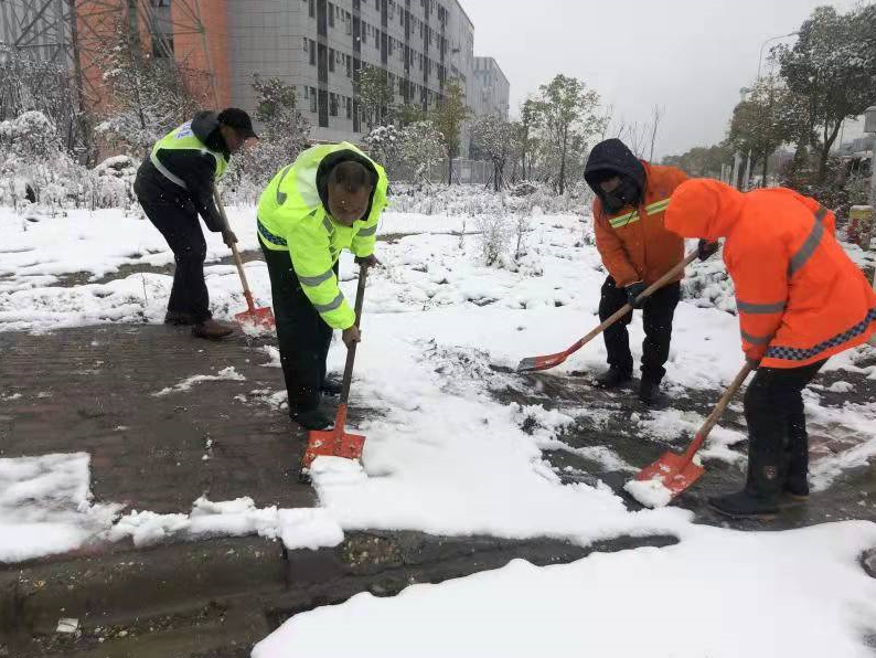 雨花区迅速反应，全力应对低温雨雪冰冻天气