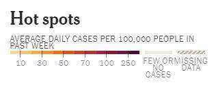 累计确诊7000多万，美国新冠疫情地图“紫”了