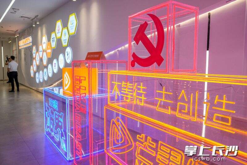 湖南自贸试验区成立首个党建联盟“红领商港”。 长沙晚报全媒体记者 陈飞 摄