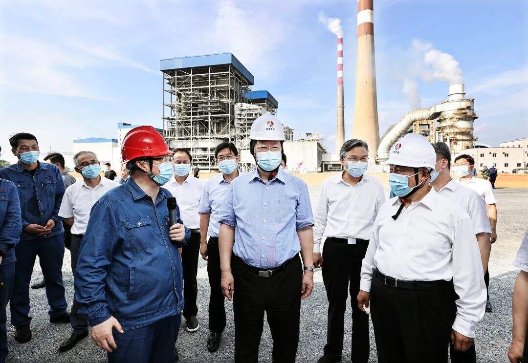 6月28日下午，毛伟明来到长安益阳发电有限公司扩能升级改造项目调研。以上照片均为湖南日报全媒体记者 刘尚文 摄