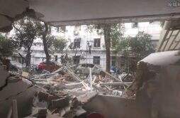 上海一小区发生爆炸 现场画面曝光墙面被炸出个大洞