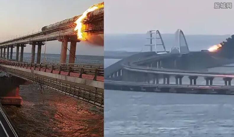 克里米亚大桥起火