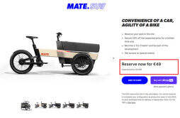 电动三轮车 MATE SUV预定中：6499 欧元（约 48158 元人民币）