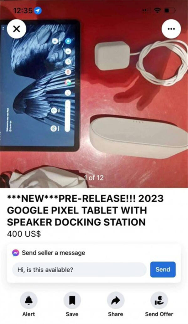 谷歌 Pixel 平板电脑真机现身，包含扬声器底座标价400 美元，但并非官方价格