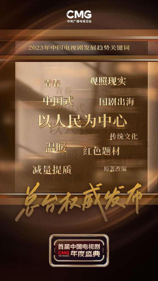 CMG首届中国电视剧年度盛典揭晓