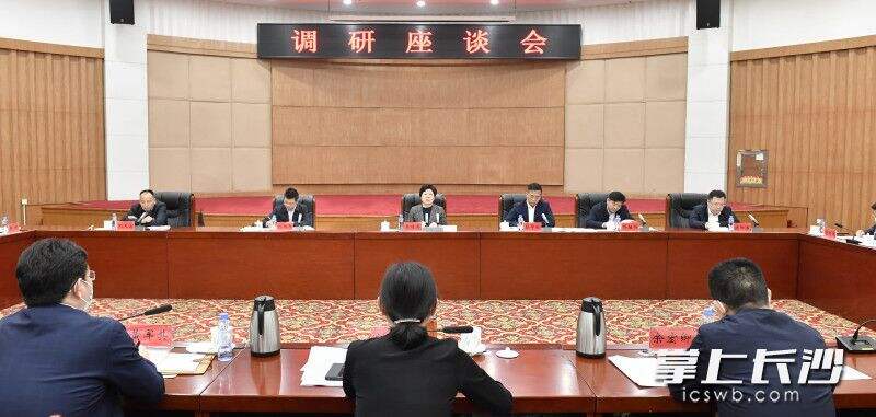 吴桂英主持召开调研座谈会。