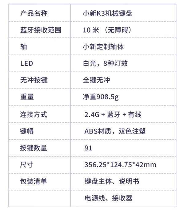 联想小新 K3 机械键盘将于 5 月 7 日开售，到手价 199 元