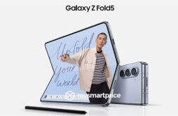 三星 Galaxy Z Fold5 官方海报曝光，展示蓝色后盖版本