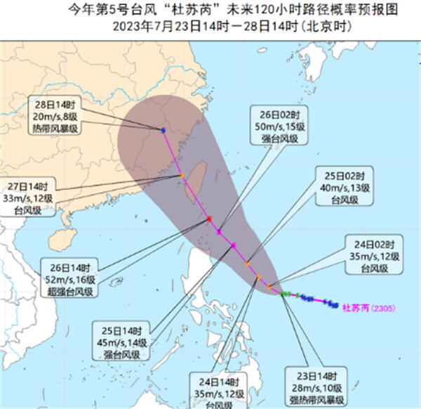 台风“杜苏芮”未来三天逐渐增强