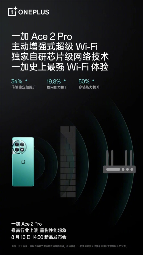 一加 Ace 2 Pro 手机预热，支持超级 n8 5G 信号