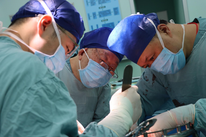 湖南省人民医院肝胆外科吴金术教授、杨尽晖主任医师等共同施行手术。