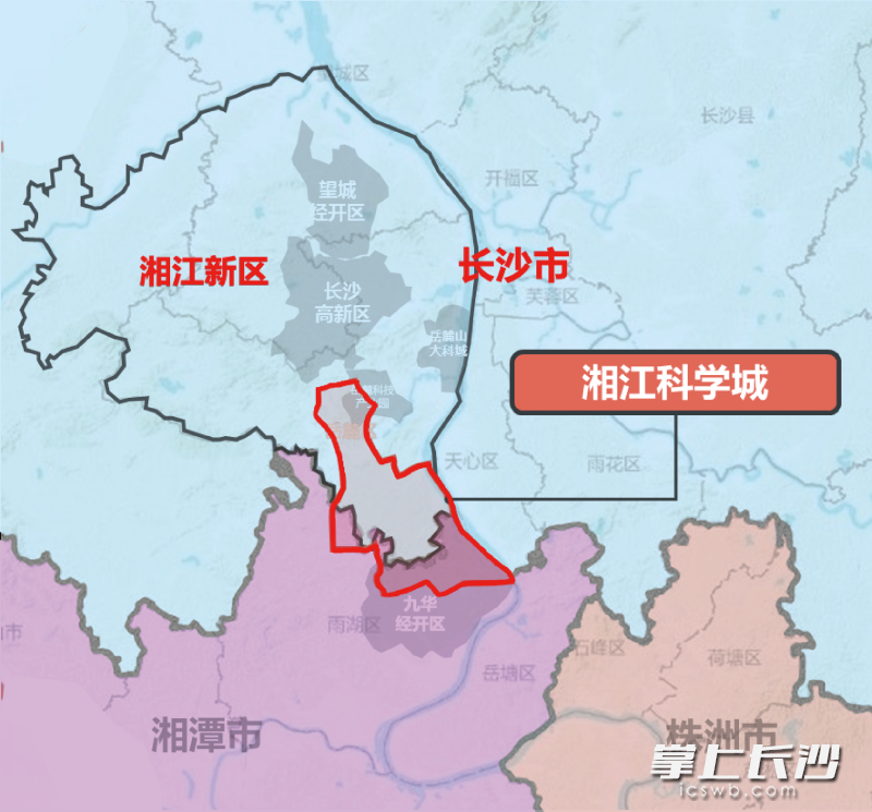 湘江科学城区位图