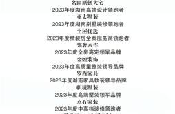 2023年度湖湘家居（建材）总评榜榜单