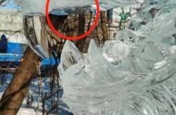 哈尔滨巨龙冰雕被游客掰掉牙齿 游客破坏冰雕需要赔偿吗