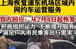 上海恢复浦东机场网约车服务 浦东机场网约车为何被禁