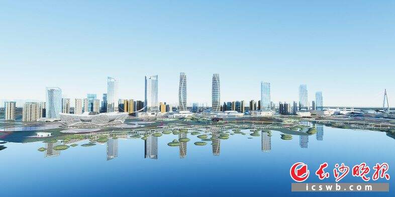 省会新城区、湘江未来城”在大泽湖畔崛起。望城区委宣传部供图