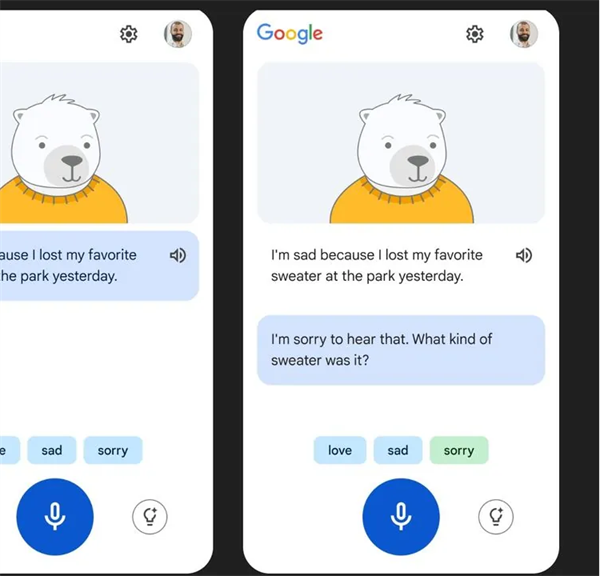 谷歌正在测试陪练英语口语AI功能