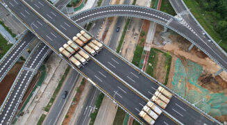 24台砂石货车驶上桥面！香炉洲大桥完成最后一道“体检”，快通车了